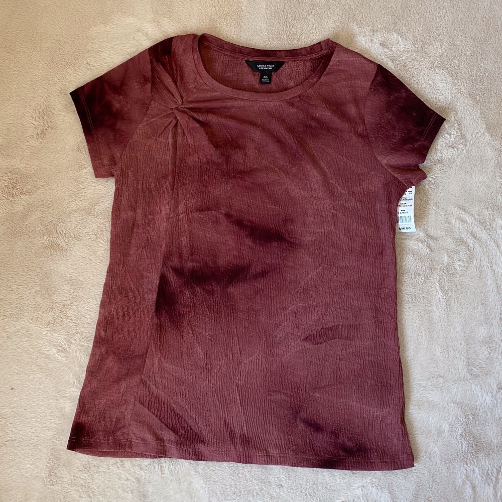 NEW Simply Vera Wang Tie Dye Knotted Top XS